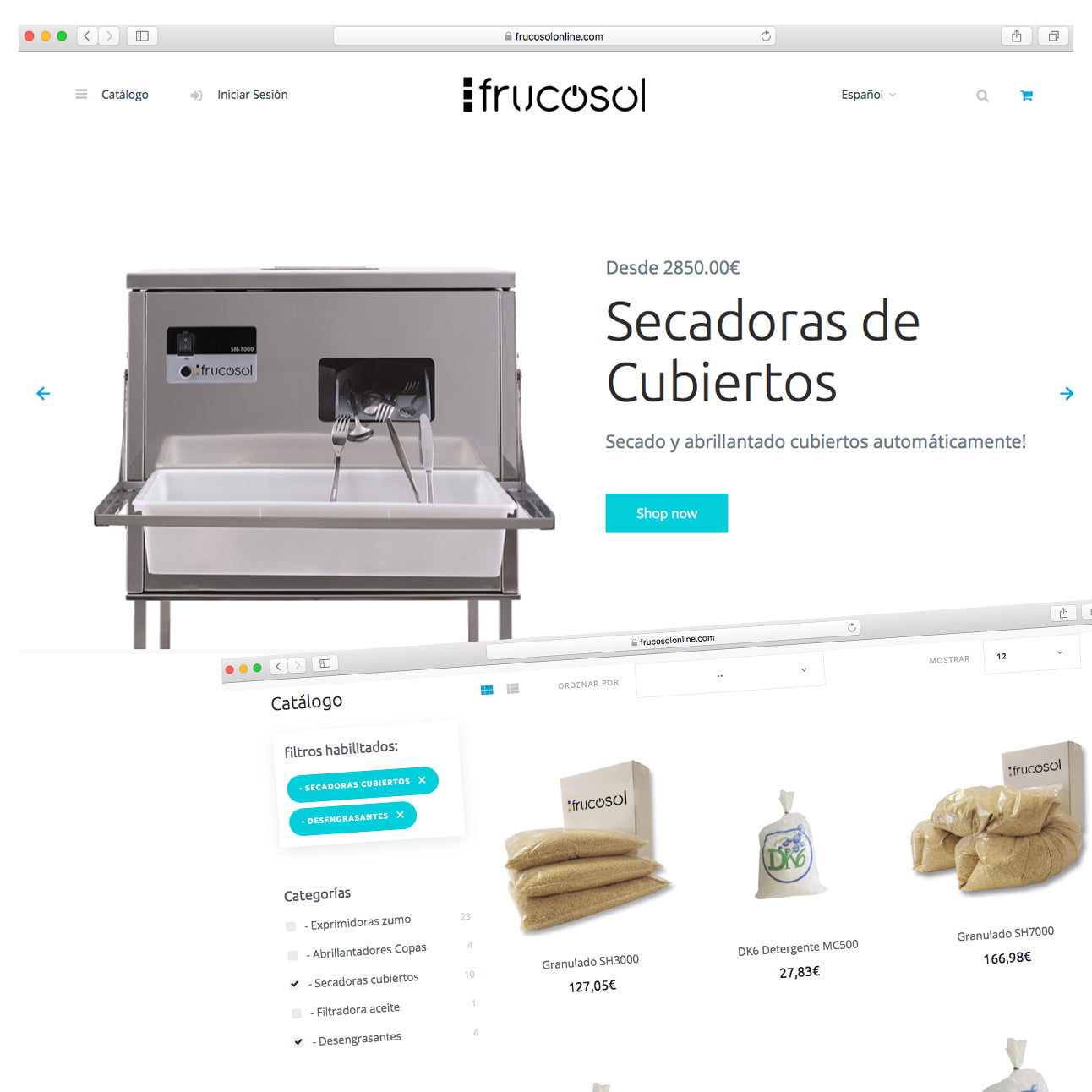 Frucosol renueva su tienda online para Horeca